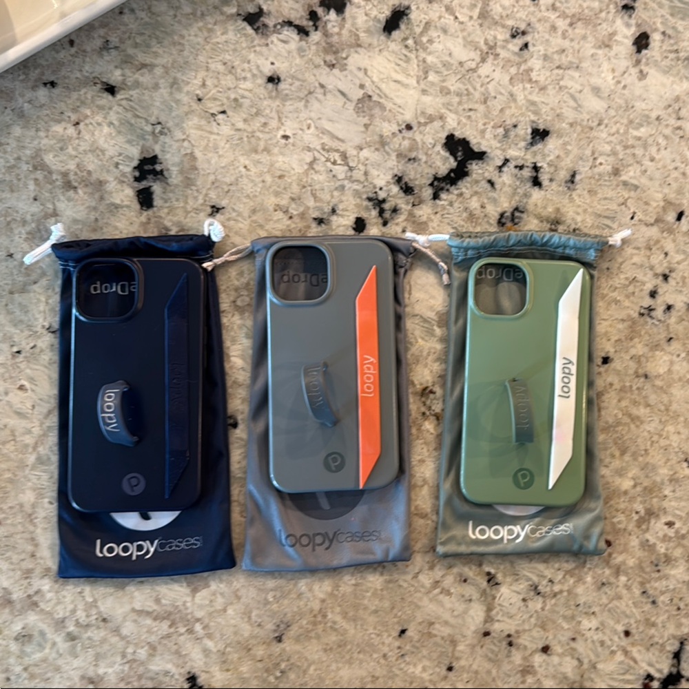 Loopy Case Rugged Phone Case Navy, Gray, Green IPhone 13- $30 for all 3